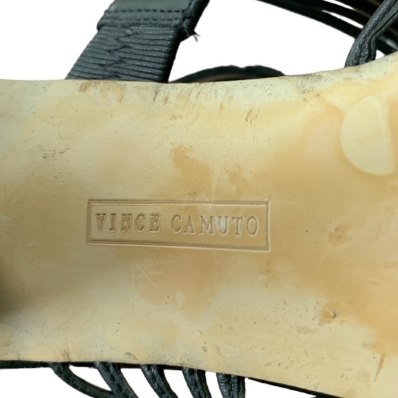 Vince Camuto Black Strappy Gladiator Heels Size 9 Ladies Strappy Heeled Sandals - Picture 6 of 13